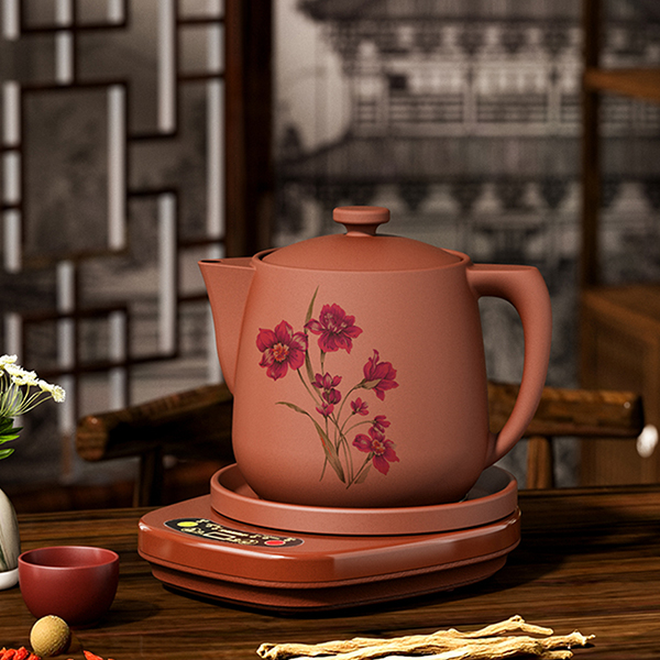 富硒紫砂多功能养生壶